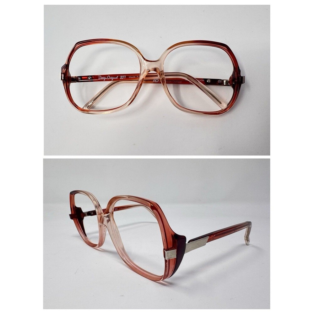 Vintage American Optical AO207 Eyeglass Frames Only 50-17-130 Pink USA